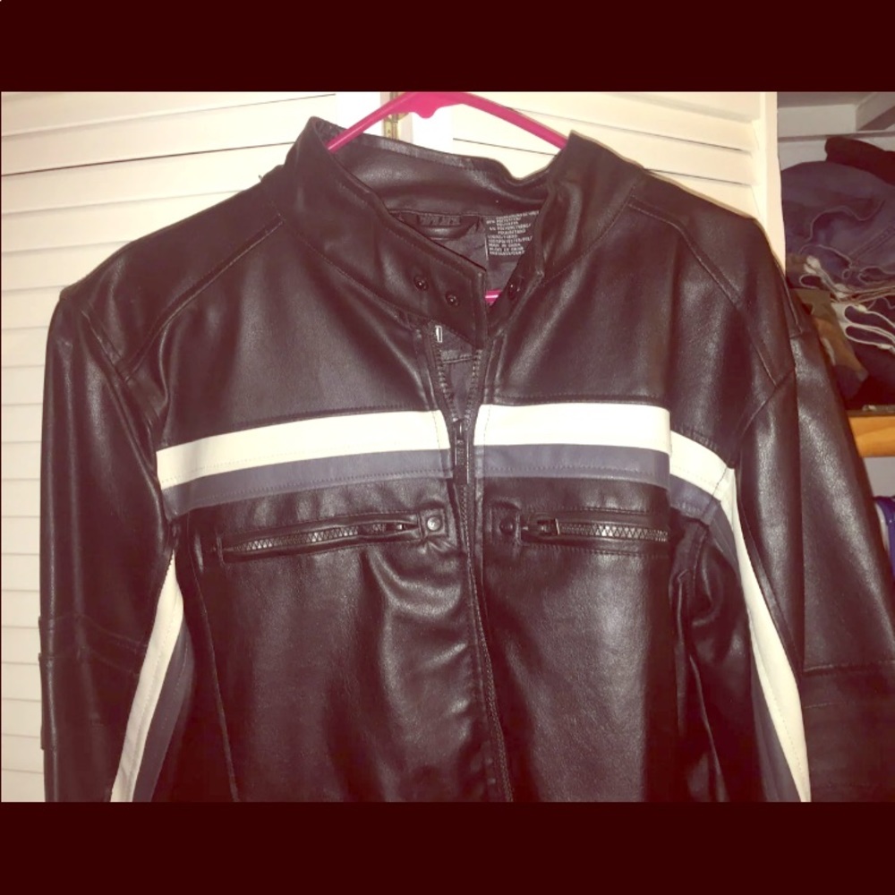 Pleather racing jacket